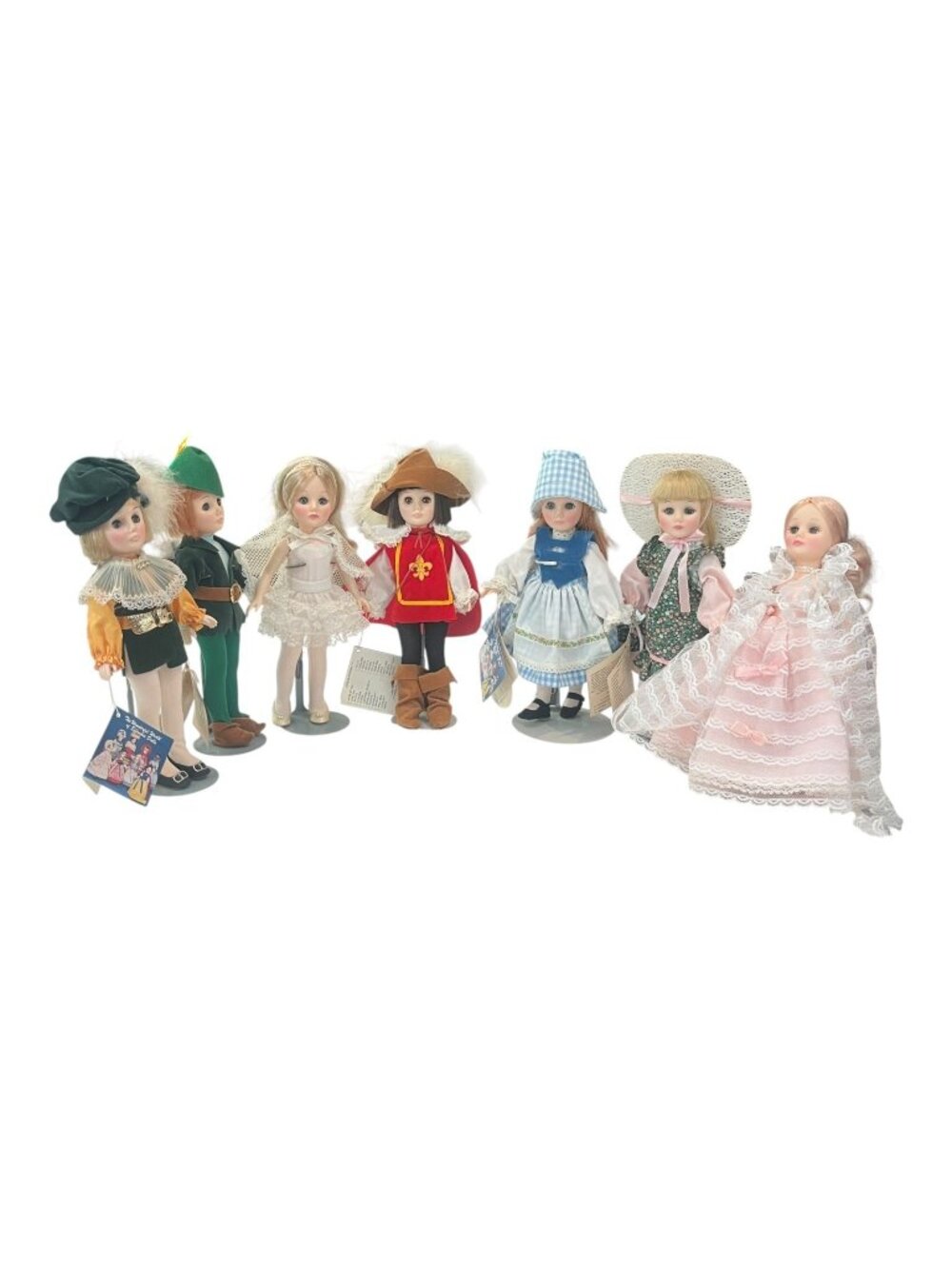 Vtg Effanbee Storybook Doll Lot of 7 Cinderella Tinkerbell Peter Pan Jill Tags